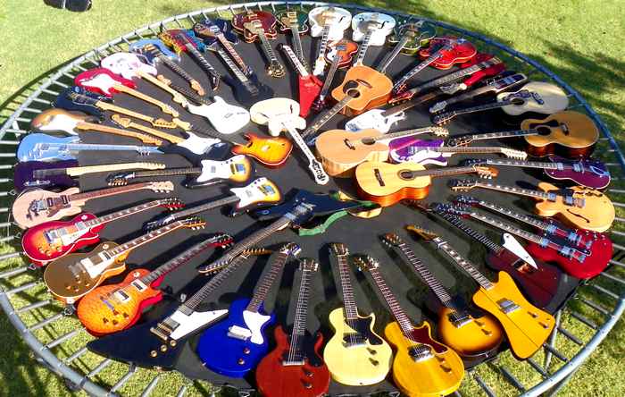 Collection de guitares